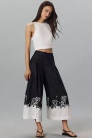 Maeve Jellyfish Printed Skirty Culotte Pants at Anthropologie