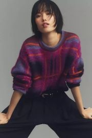 Maeve Long Sleeve Eyelash Sweater at Anthropologie