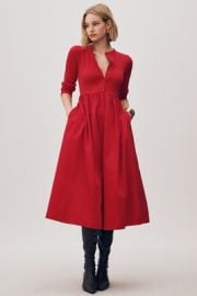 Maeve Long Sleeve Twofer Cardigan Midi Dress3 at Anthropologie