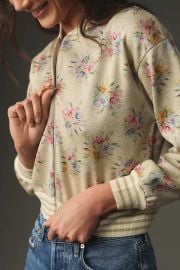 Maeve Lurex Printed Knit Bomber Jacket at Anthropologie