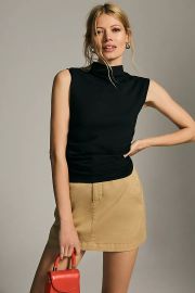 Maeve Mock Neck Shell Top at Anthropologie