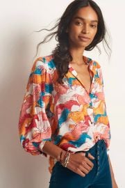 Maeve Pastoral Watercolor Blouse at Anthropologie