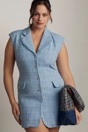 Maeve Sleeveless Tweed Blazer Mini Dress at Anthropologie