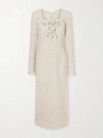 Magda Butrym Beach floral appliqu d Lyocell blend midi dress at Net a Porter