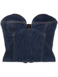 Magda Butrym Denim Crop Top - at Farfetch