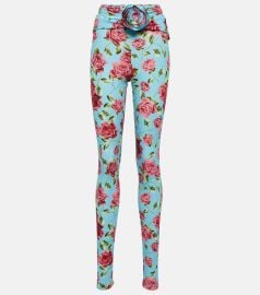 Magda Butrym Floral appliqu printed leggings at Mytheresa