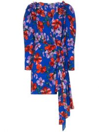 Magda Butrym Lagos Floral Print Ruched Silk Mini Dress - Farfetch at Farfetch