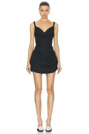 Magda Butrym Off The Shoulder Mini Dress in Black FWRD at FWRD
