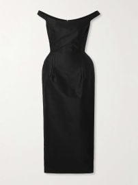 Magda Butrym Off the shoulder Cotton sateen Midi Dress at Net a Porter