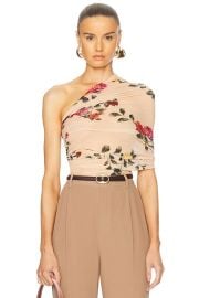 Magda Butrym One Shoulder Wrap Top in Beige FWRD at FWRD