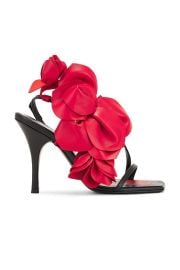 Magda Butrym Oversized Flower Sandal in Red FWRD at FWRD