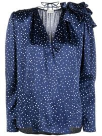 Magda Butrym Polka dot-print tie-neck Blouse - at Farfetch