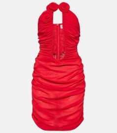 Magda Butrym Silk blend floral appliqu mini dress at Mytheresa