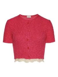 Magda Butrym buttoned-up Cropped Cardigan Pink at Farfetch