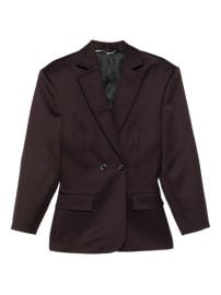 Magda Butrym double-breasted pinstripe-detail Blazer Red at Farfetch