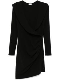 Magda Butrym wrap-design Mini Dress Black at Farfetch