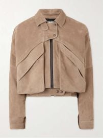 Magda Mutrym Suede biker jacket at Net a Porter