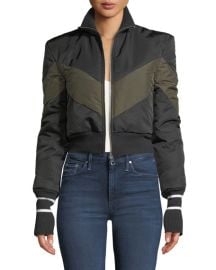 Maggie Marilyn Conquer Your Fears Cropped Puffer Jacket at Neiman Marcus