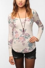 Maggie's floral thermal top at urban Outfitters at Urban Outfitters