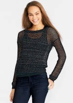 Maggie's open knit sweater on The Carrie Diaries at Delias