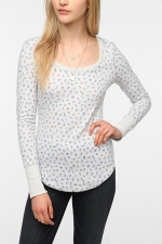 Maggie's printed thermal top at urban Outfitters at Urban Outfitters