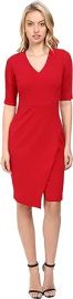 Maggy London Casablanca Crepe Structured Sheath Dress with Elbow Sleeves at Amazon