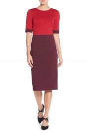 Maggy London Colorblock Scuba Midi Dress  Regular   Petite at Nordstrom