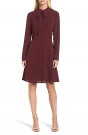 Maggy London Crepe Bow Fit   Flare Dress  Regular   Petite at Nordstrom