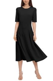 Maggy London Double Pleat A-Line Midi Dress at Nordstrom