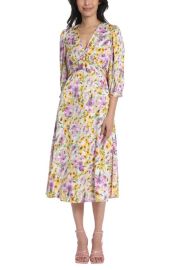 Maggy London Floral Midi Dress at Nordstrom