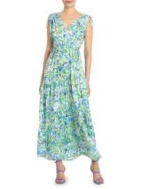 Maggy London Floral Tie Shoulder Maxi Dress on SALE at Saks Off 5th