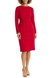 Maggy London Long Sleeve Crepe Midi Sheath Dress at Nordstrom Rack