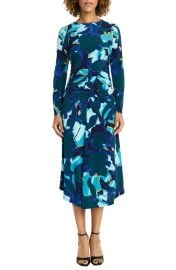 Maggy London Ruched Long Sleeve Midi Dress at Nordstrom Rack