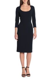 Maggy London Scoop Neck Scuba Crepe Sheath Dress at Nordstrom Rack