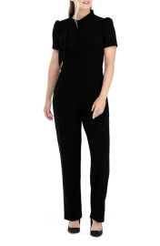 Maggy London Tie Neck Short Sleeve Jumpsuit at Nordstrom Rack