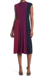 Maggy London Tri color Midi Dress In Open Blue at Nordstrom Rack