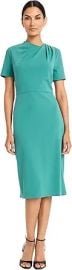 Maggy London Women's Chic Asymmetric Crew Neck Short Sleeve Below The Knee Womens Dresses at Amazon