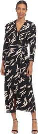 Maggy London Women39s Petite Long Sleeve Midi Wrap Dress at Amazon Womens Clothing store at Amazon