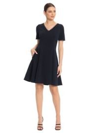 Maggy London Womenaposs Above The Knee Dress with Scallop Trim at V-Neck Size 4 eBay at eBay