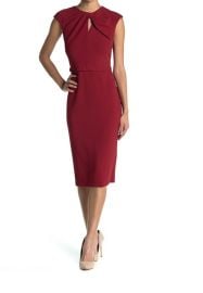 Maggy London wist Neck Midi Dress at Nordstrom Rack