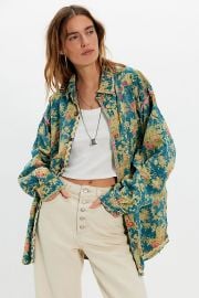 Magnolia Pearl Quilted Landes Oversized Button Down at Free People