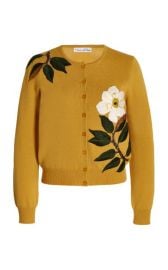 Magnolia amp Leaves Threadwork Cardigan By Oscar De La Renta at Moda Operandi