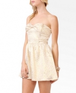 Magnolia's white and gold bow dress from Forever 21 at Forever 21