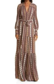 Maidens Print Long Sleeve Maxi Shirtdress at Nordstrom