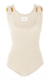 Maike Ring Detailed Terry-Knit Bodysuit at Modaoperandi