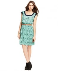 Maison Jules Dress Cap-Sleeve Bird-Print A-Line - Dresses - Women - Macys at Macys