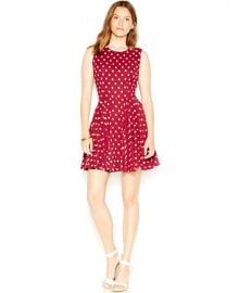 Maison Jules Fit and Flare Polka-Dot Dress at Macys