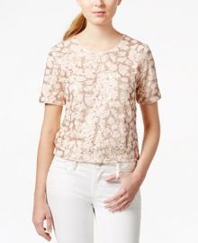 Maison Jules Lace Sequin Top Only at Macys at Macys