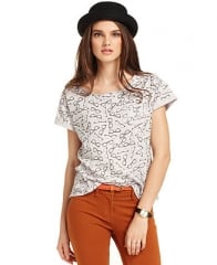 Maison Jules Top Short-Sleeve Glasses-Print Tee - Tops - Women - Macys at Macys