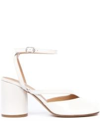 Maison Margiela 80mm Tabi Sandal Pumps White at Farfetch